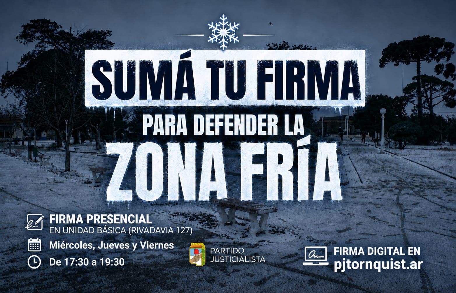 Sumá tu firma para defender la zona fría