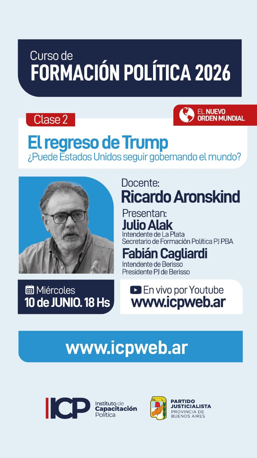 10 de junio: Clase 2 del Curso de Formación Política