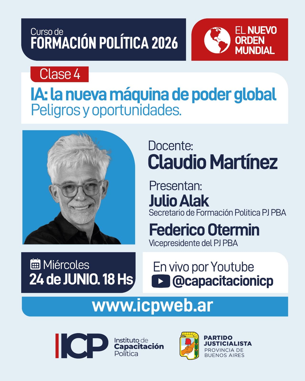 24 de junio: Clase 4 del Curso de Formación Política