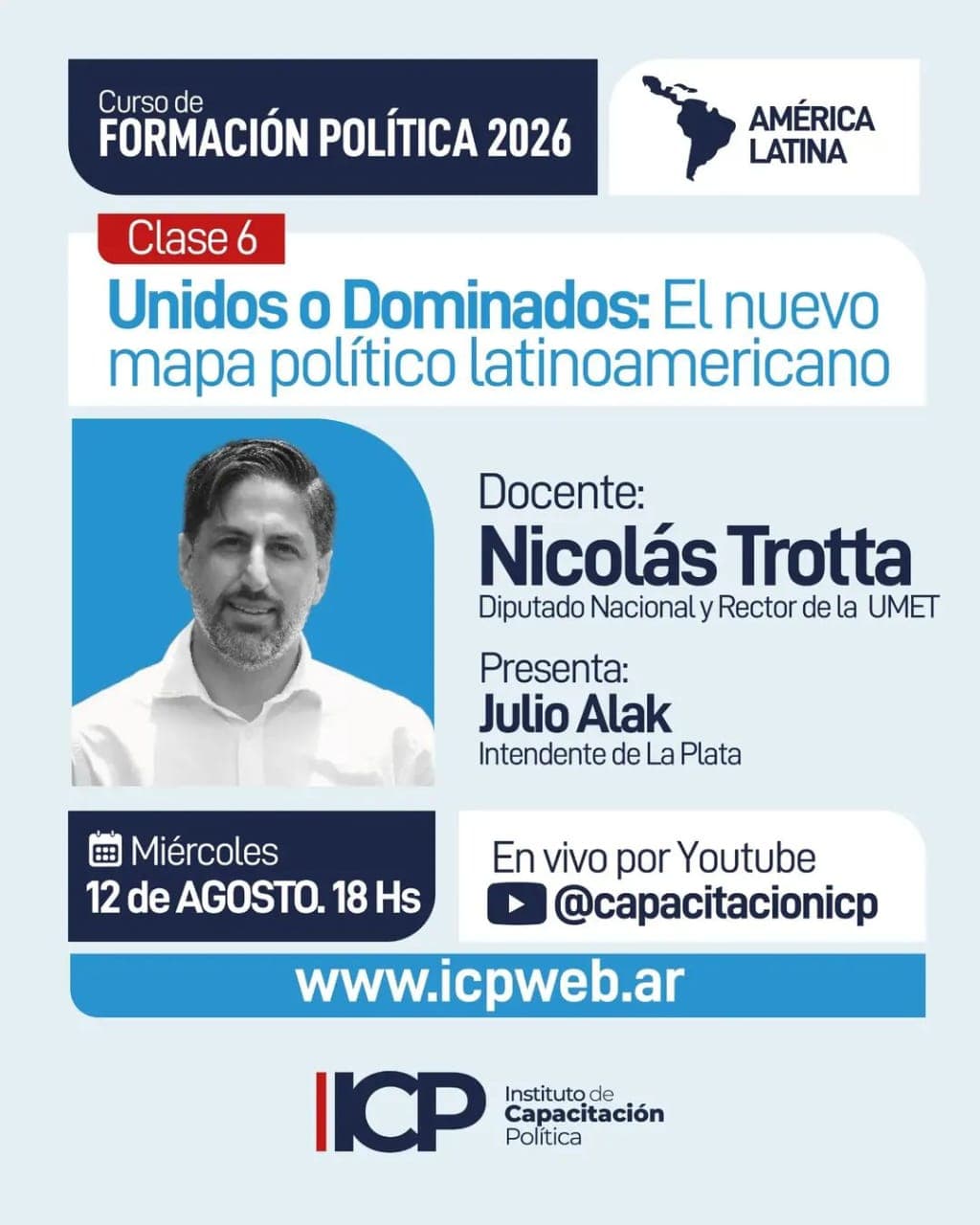 12 de agosto: Clase 6 del Curso de Formación Política
